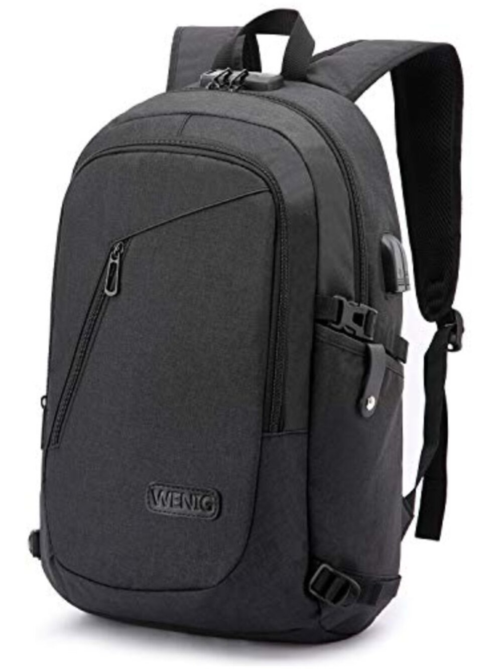 Anti Theft Laptop Backpack USB Charging Port Lock Fits 15.6 Inch
